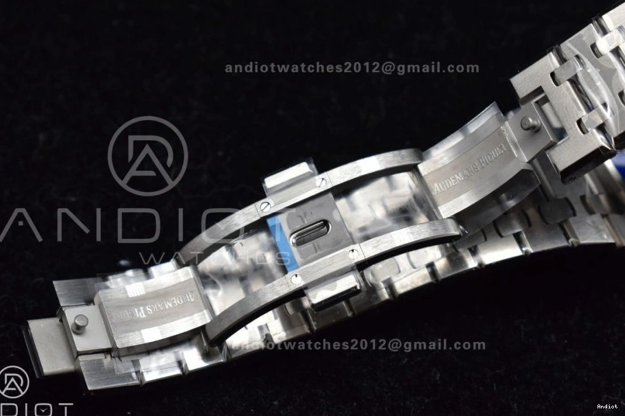 Dial Clone on 41mm Super 15500 Textured 1:1 Best Royal SS Bracelet Oak Black SS APSF Edition A4302 0517